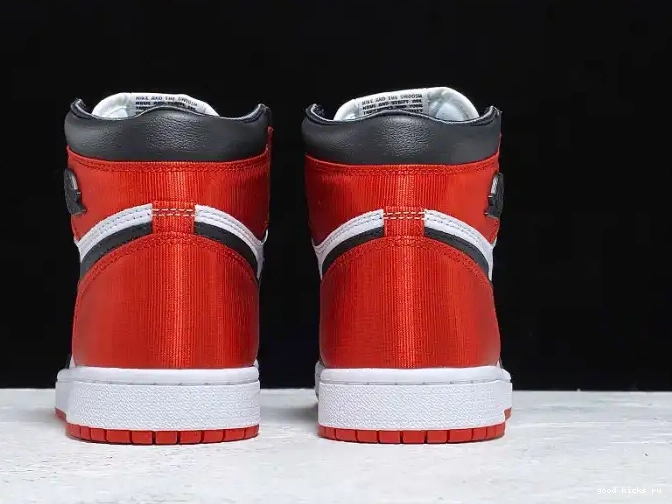 Rep High CD0461-016 Black Jordan Satin Toe 1 Retro Air 0608